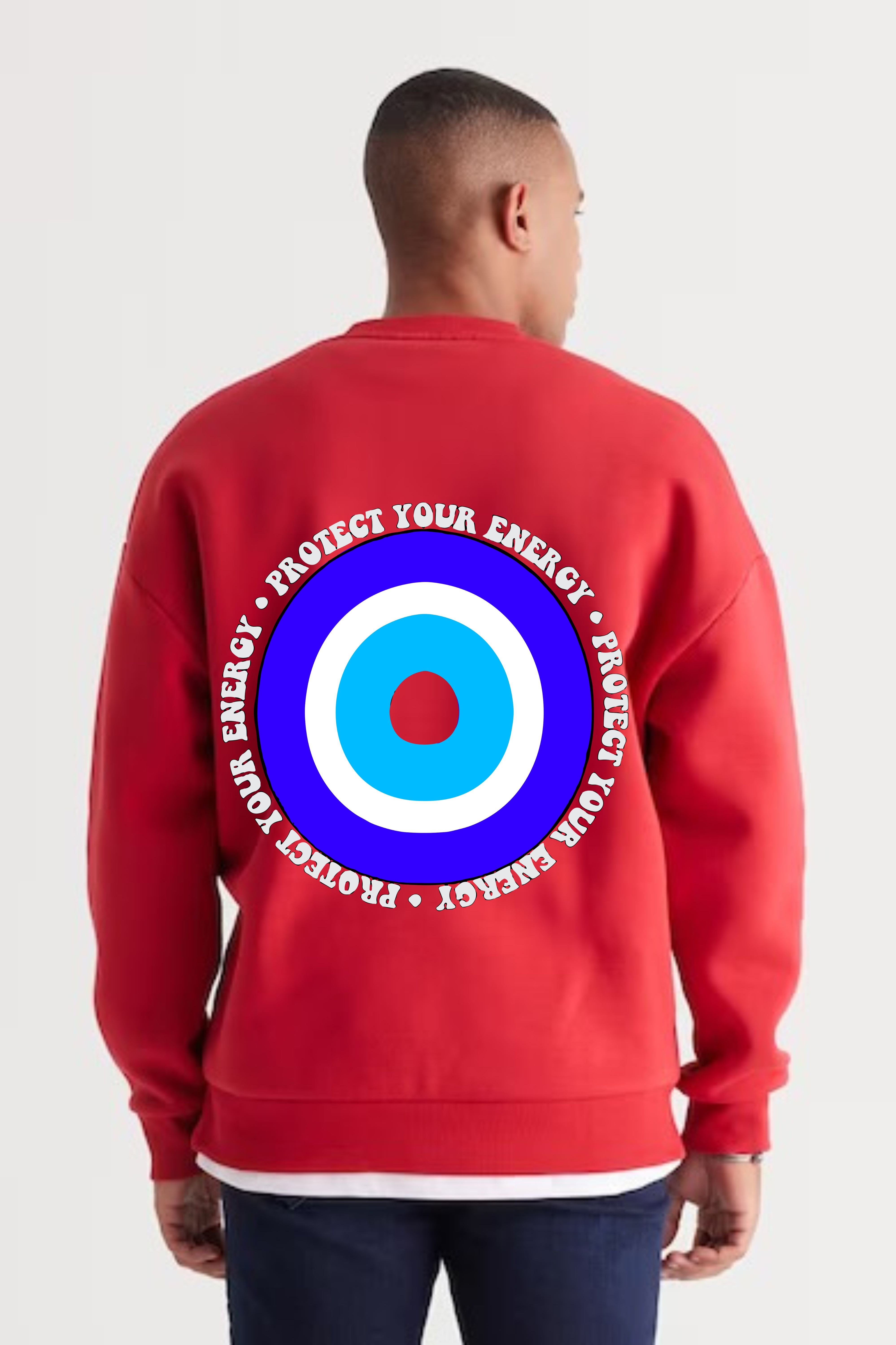 Evil eye printed oversize sweatshirt