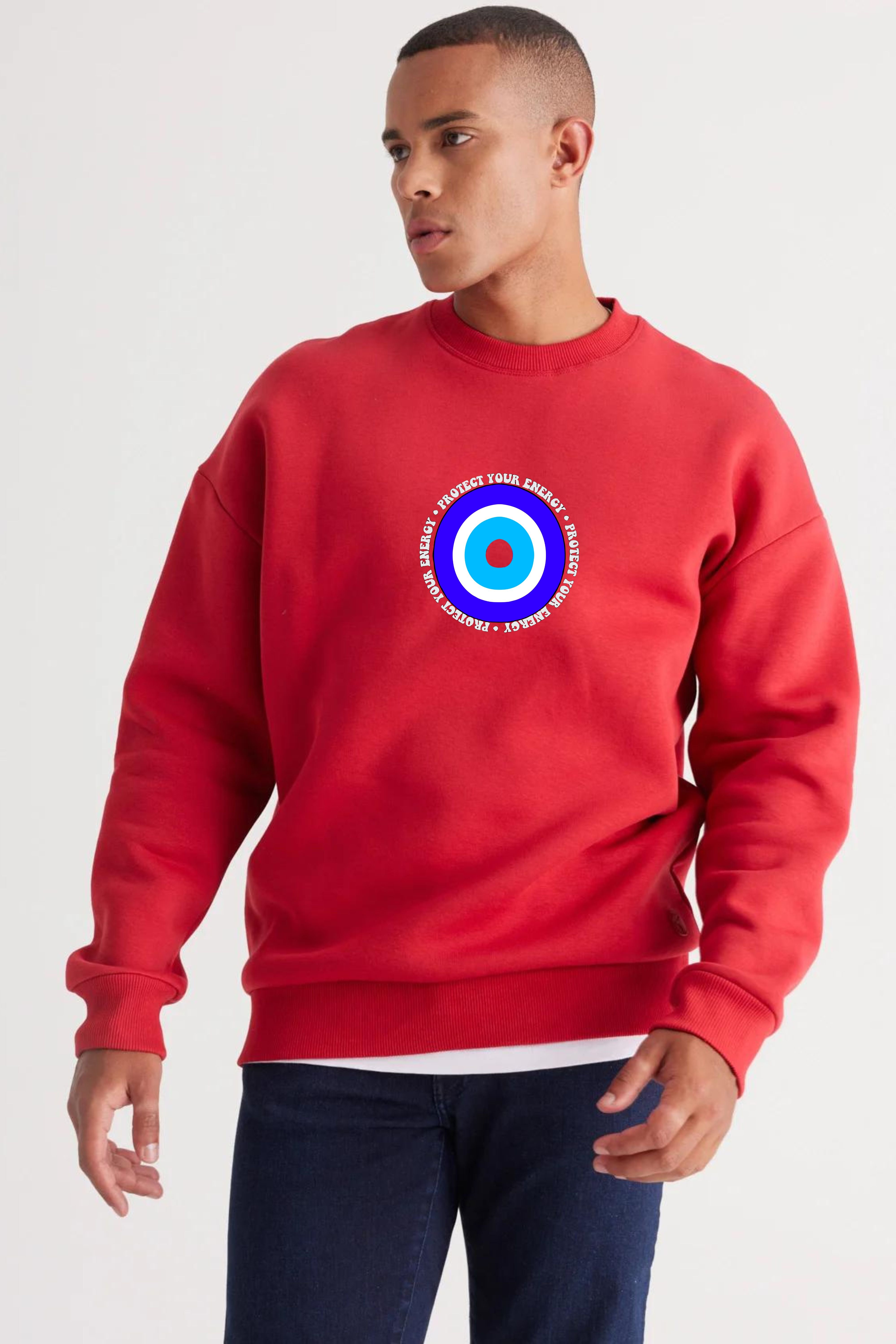 Evil eye printed oversize sweatshirt