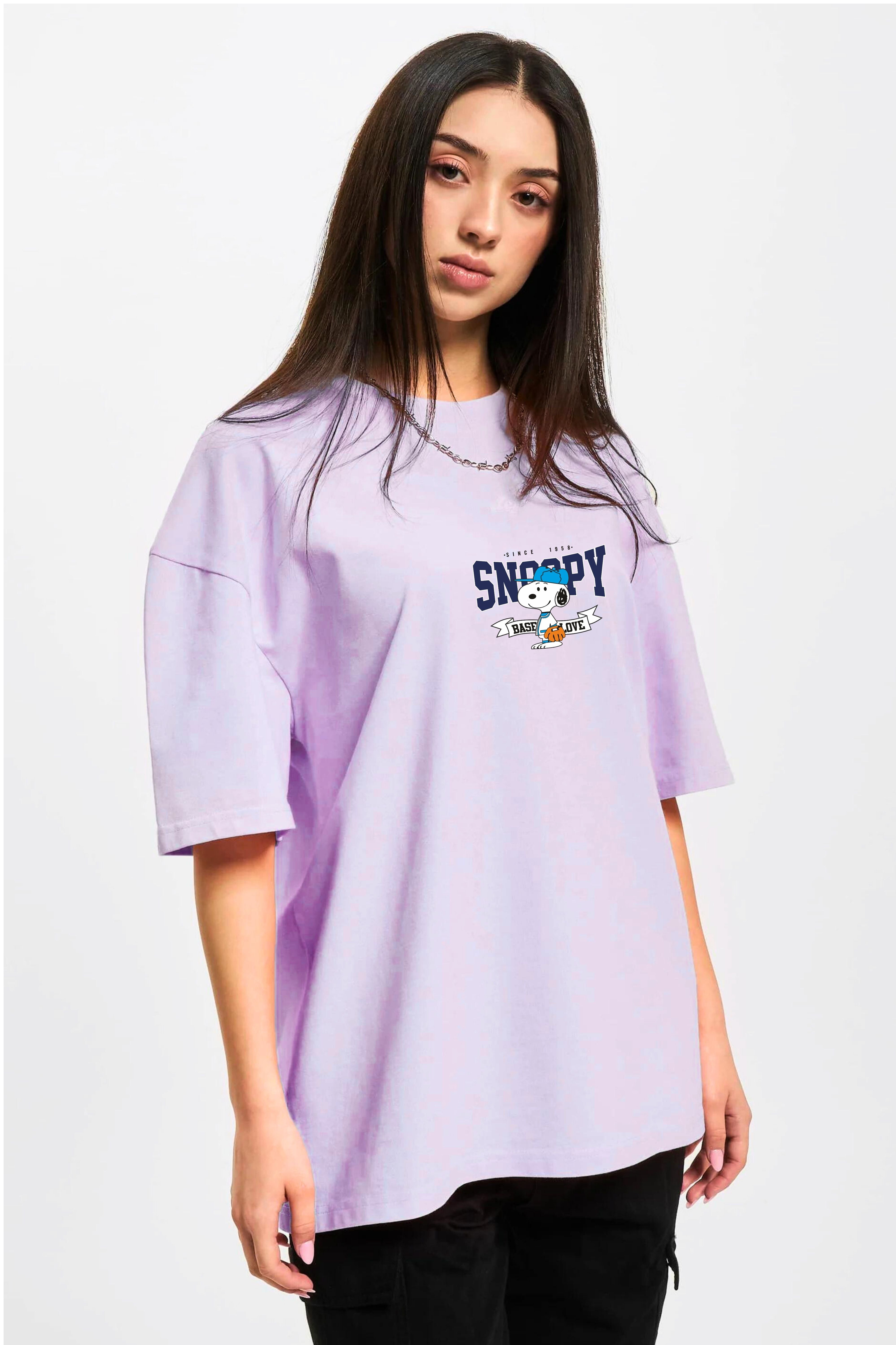 SNOOPY PRINTED OVERSIZE T-SHIRT