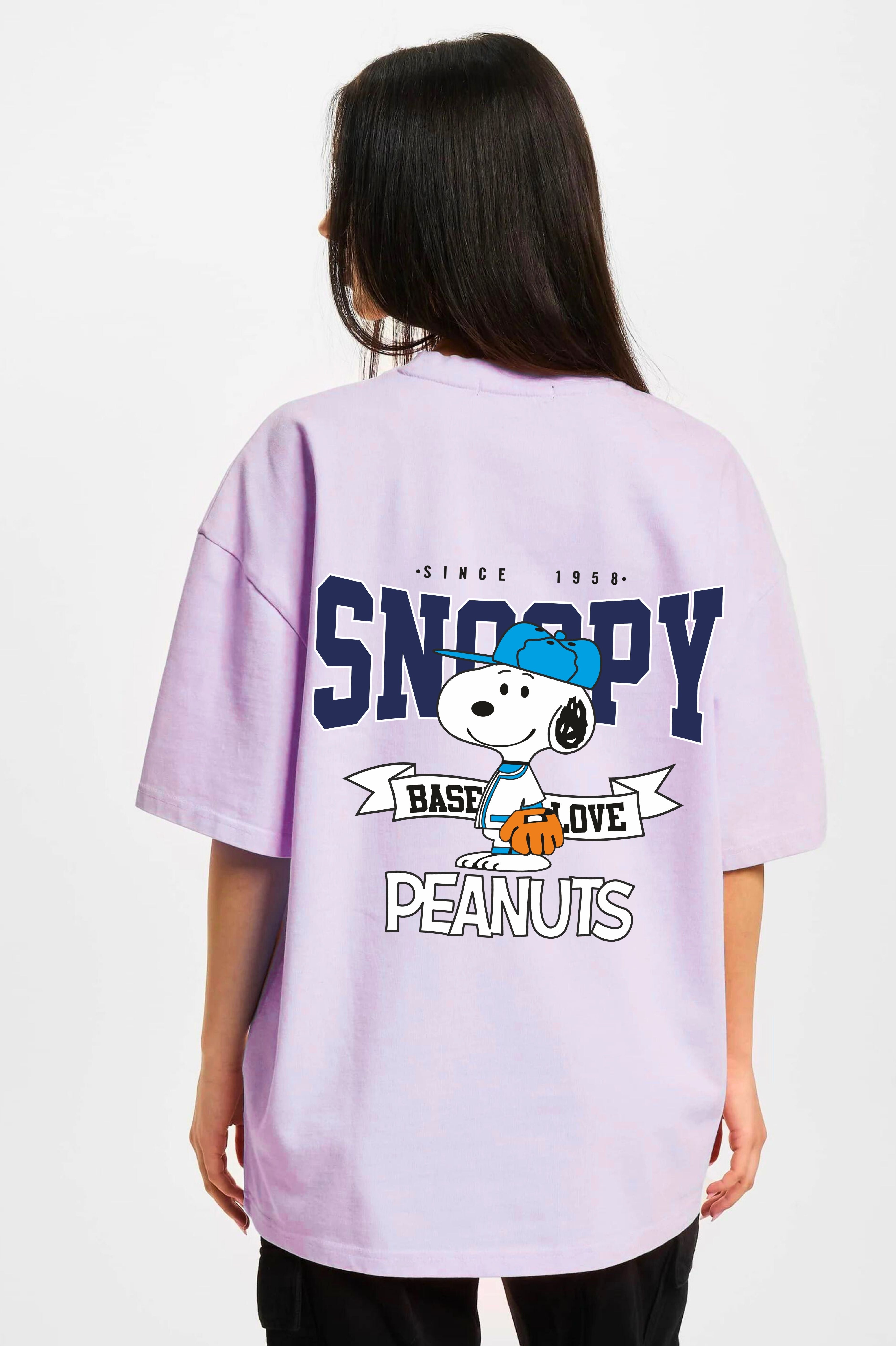 SNOOPY PRINTED OVERSIZE T-SHIRT