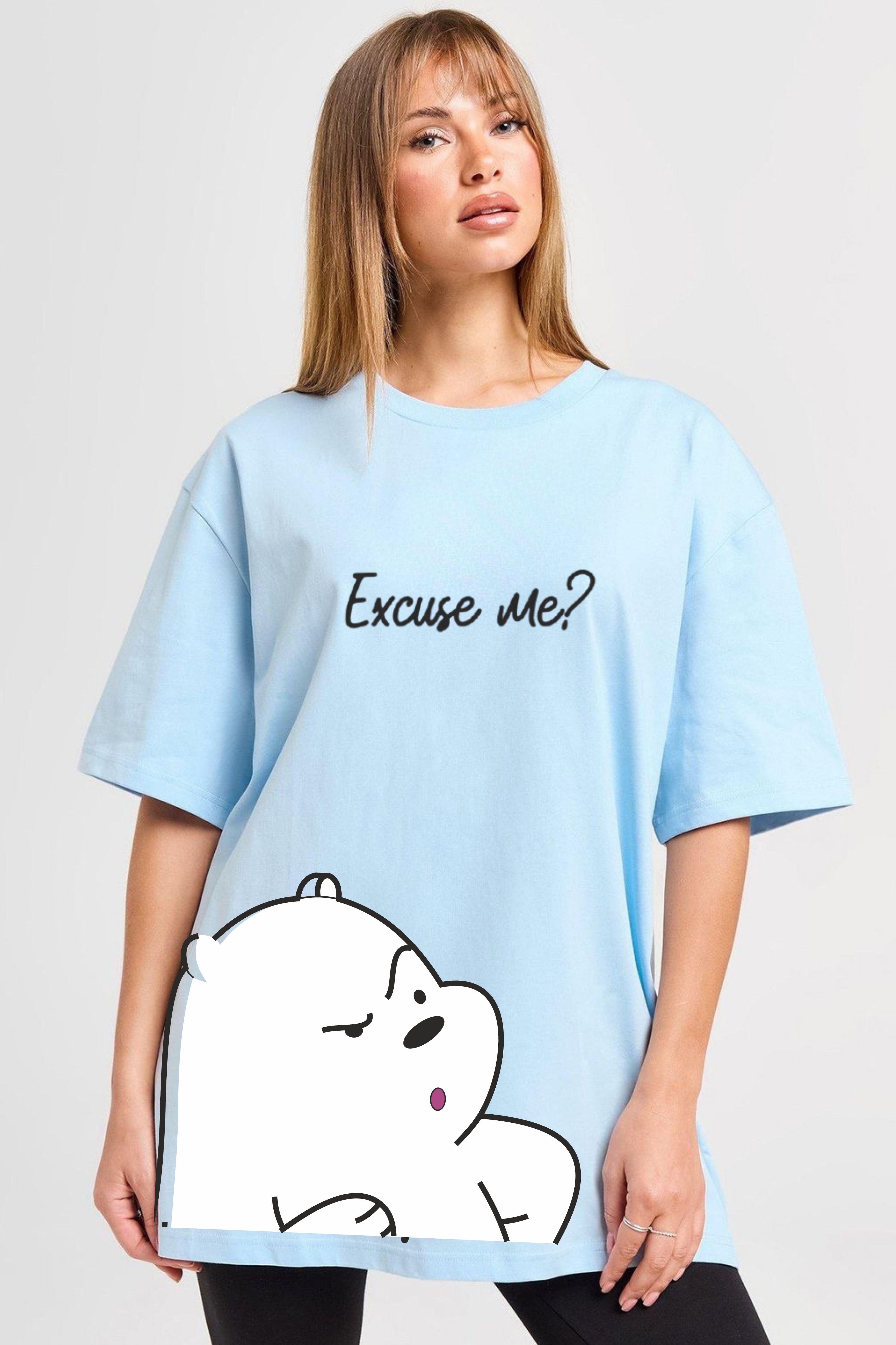White Panda Oversize T-shirt for women