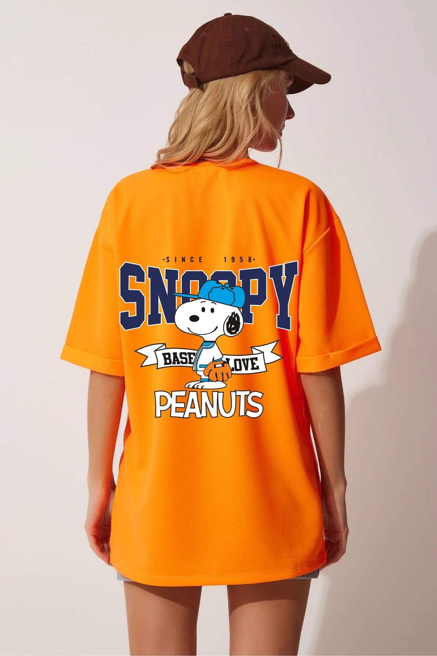SNOOPY PRINTED OVERSIZE T-SHIRT