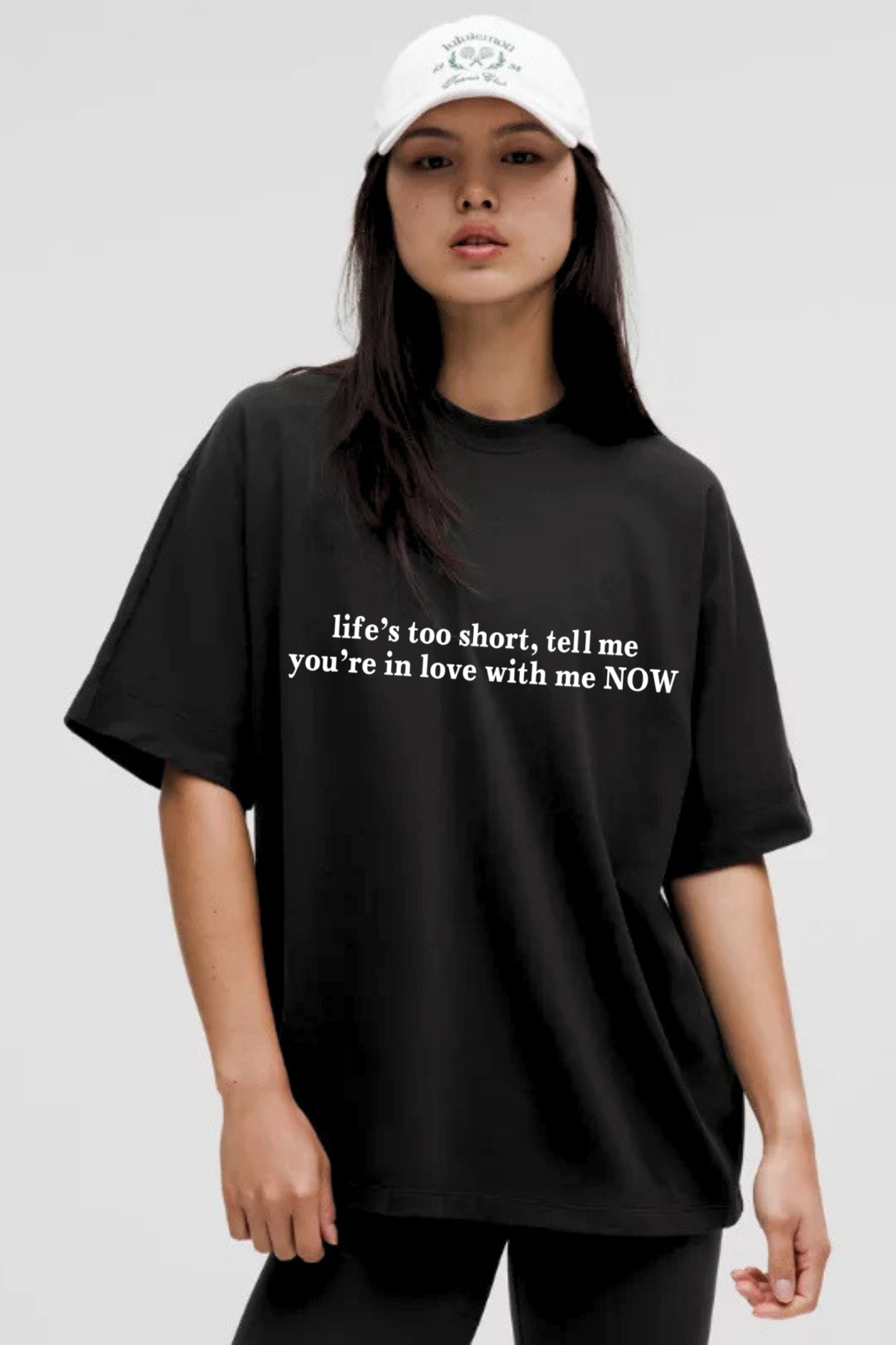 Life's Short Oversize printed Tshirt
