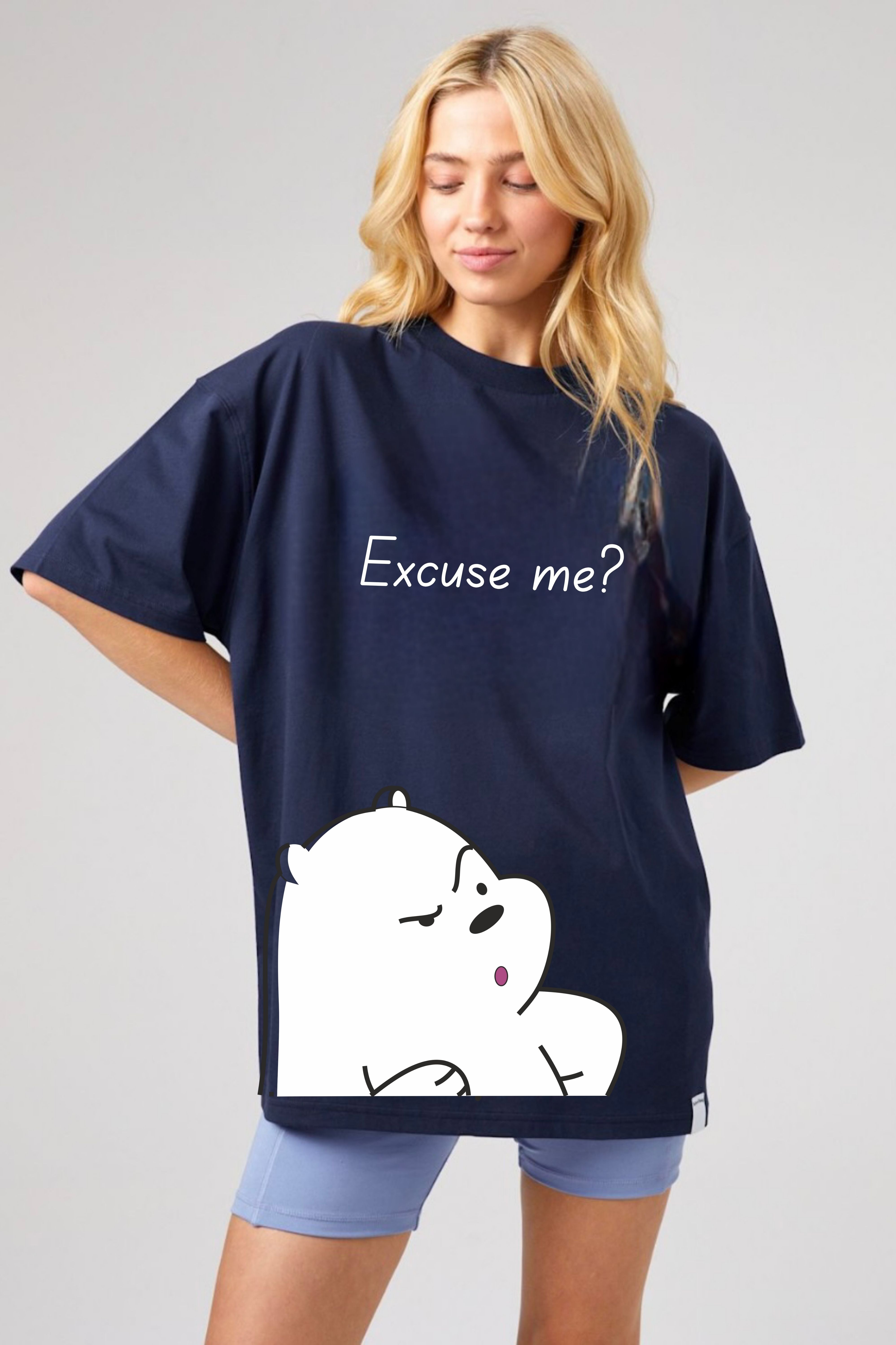 White Panda Oversize T-shirt for women