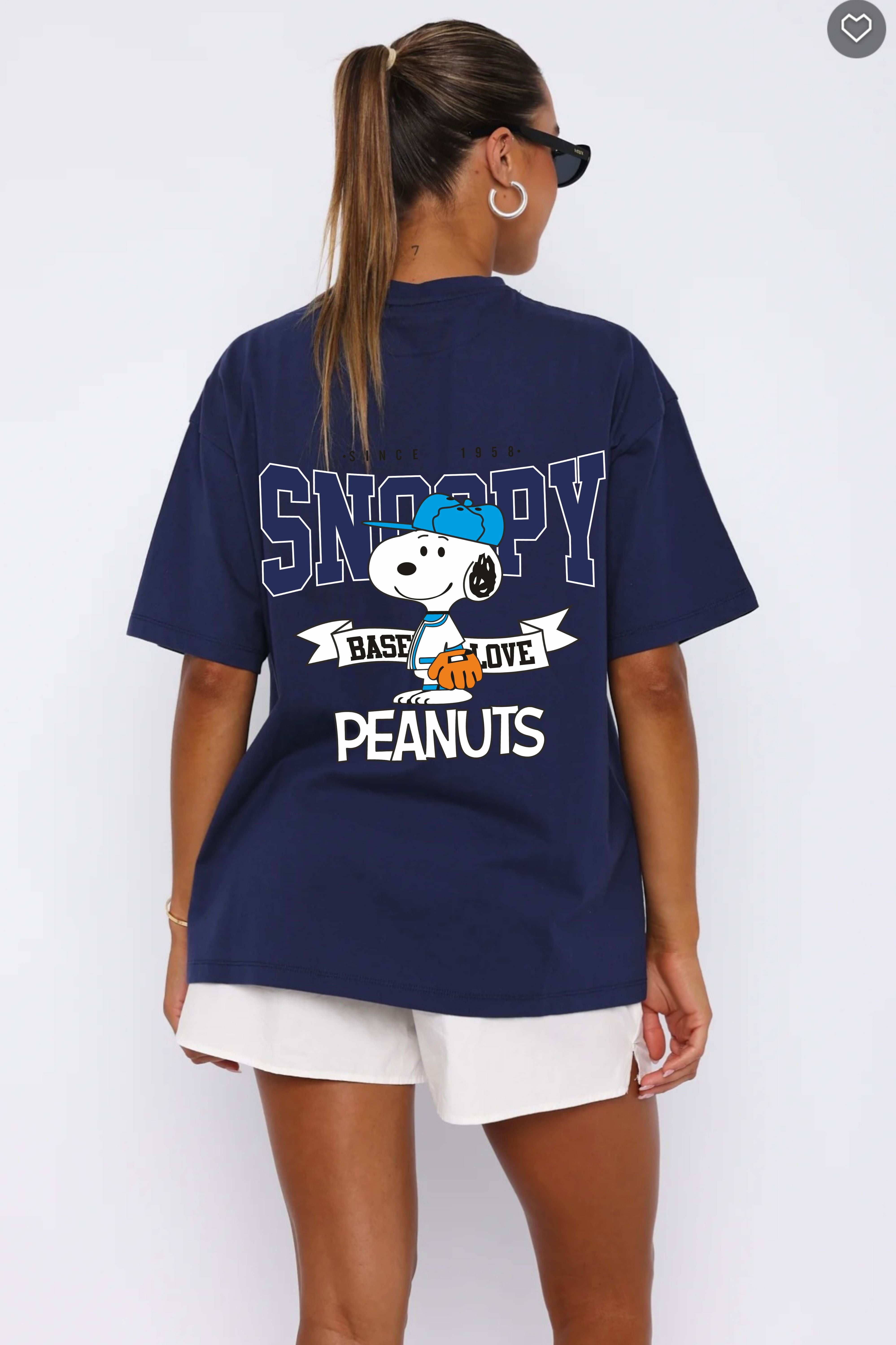 SNOOPY PRINTED OVERSIZE T-SHIRT