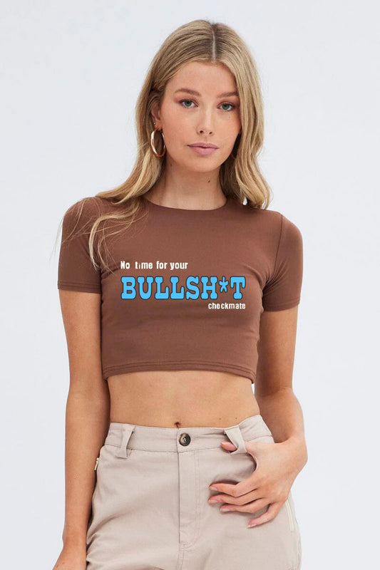 Crop: Checkmate Tee for women
