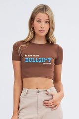 Crop: Checkmate Tee for women