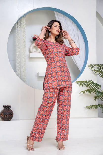 Printed Cord Set for women