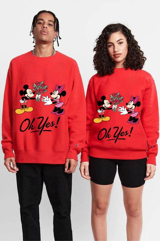 RED OH YES COUPLE  Sweatshirt