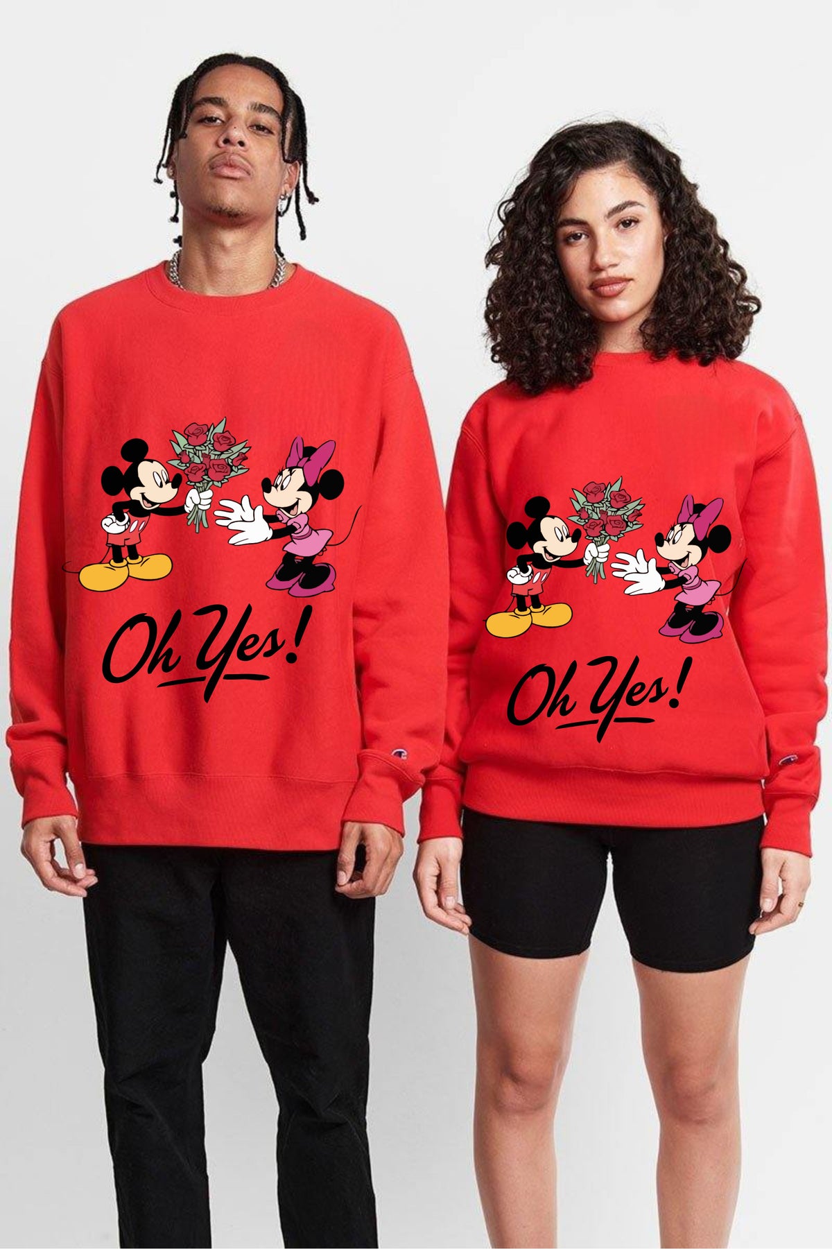 RED OH YES COUPLE  Sweatshirt