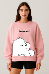 White Panda Oversized Hoodie Women