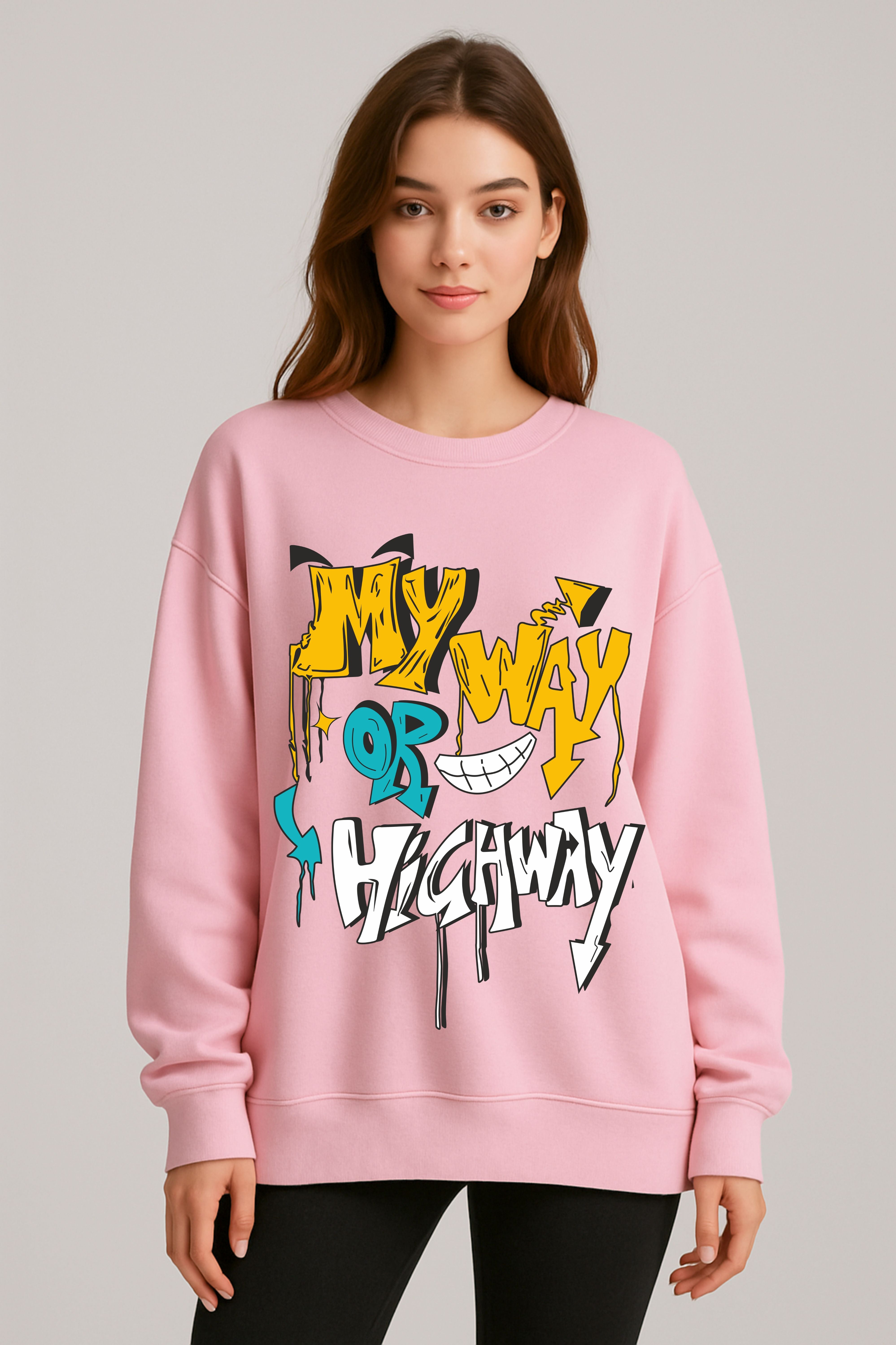 MY WAY printed Sweatshirt