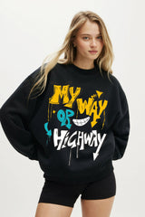 MY WAY printed Sweatshirt