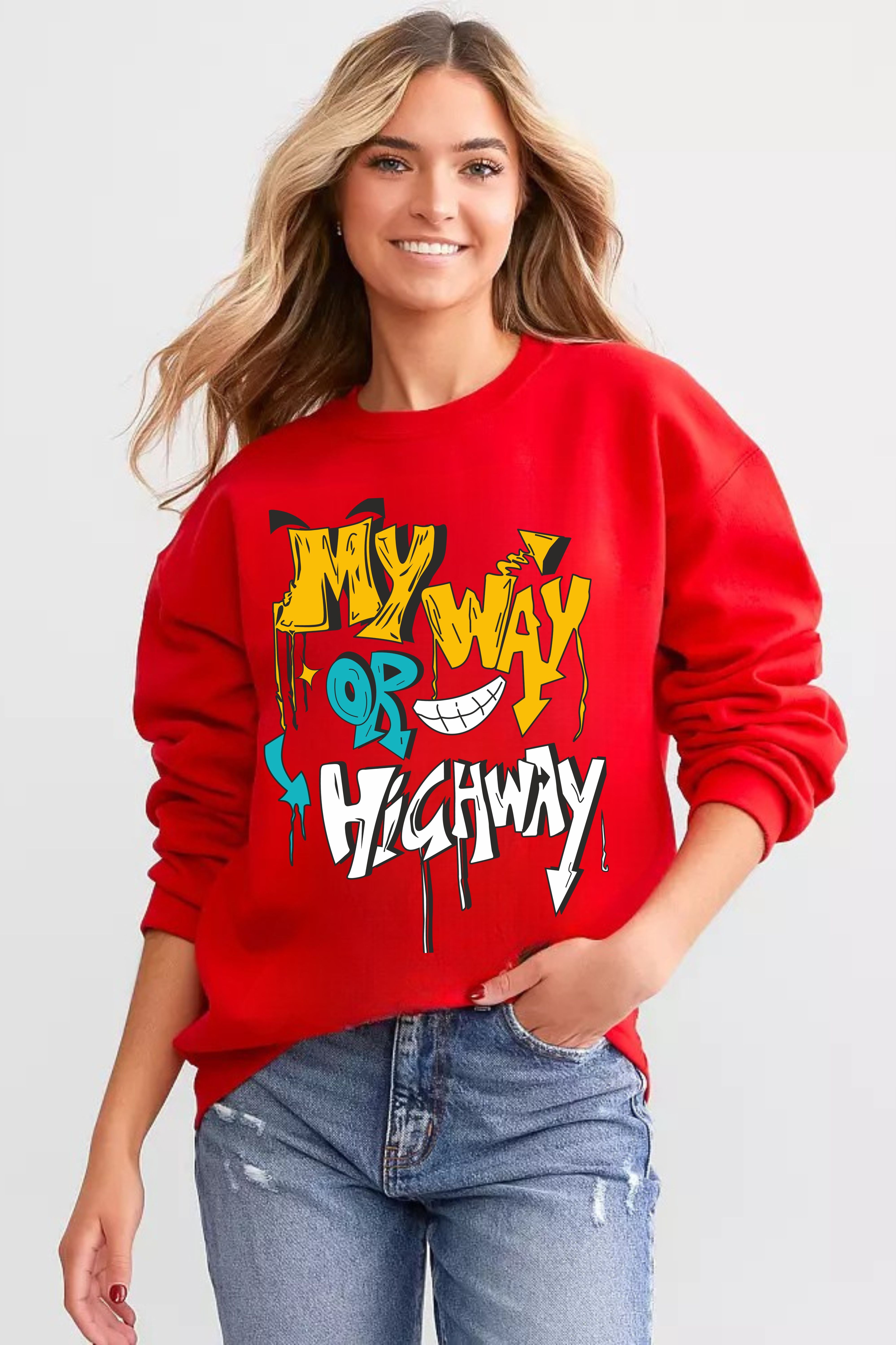 MY WAY printed Sweatshirt
