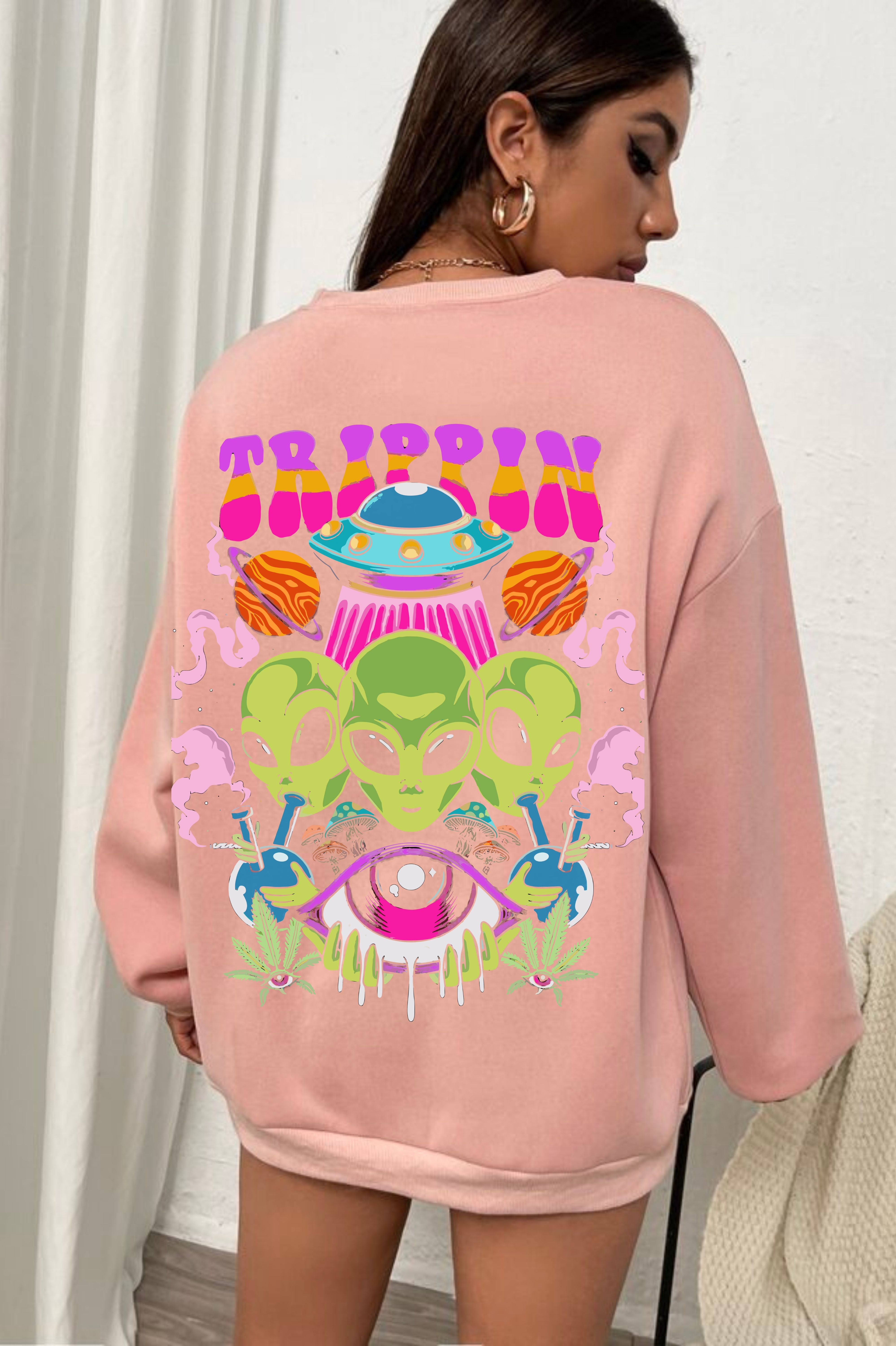 Trippin printed oversize sweatshirt