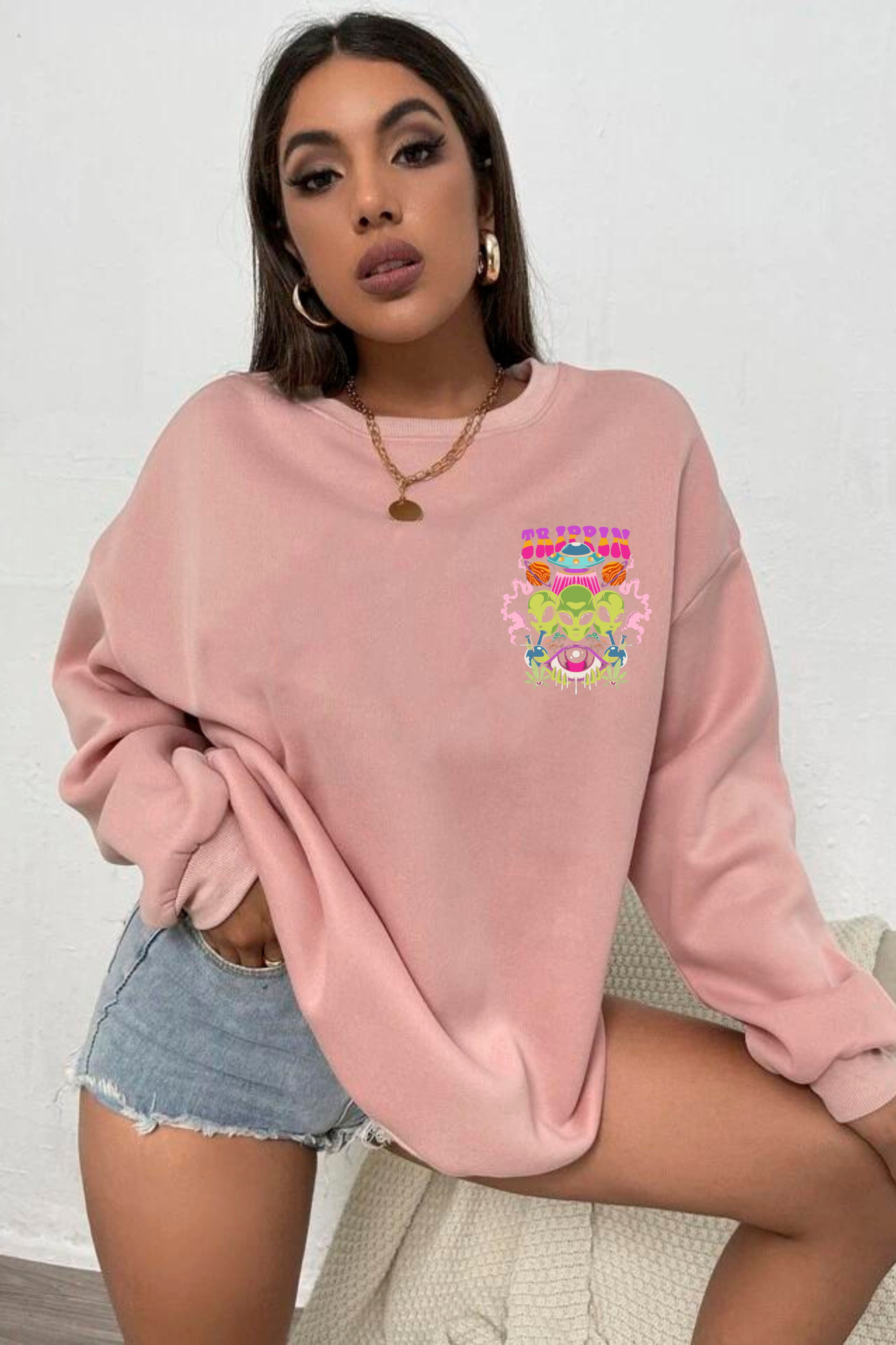 Trippin printed oversize sweatshirt