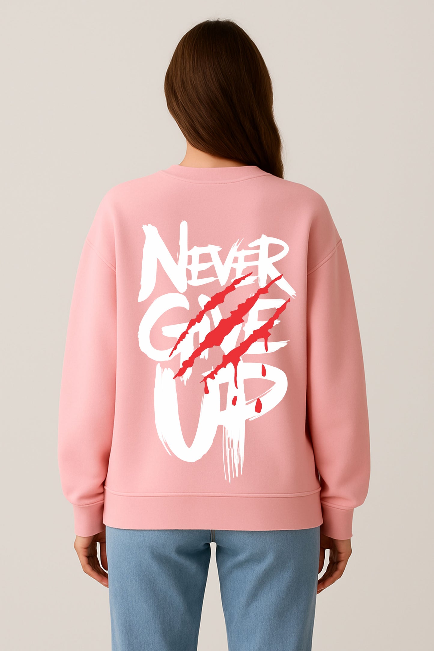 Never Give up Printed sweatshirt
