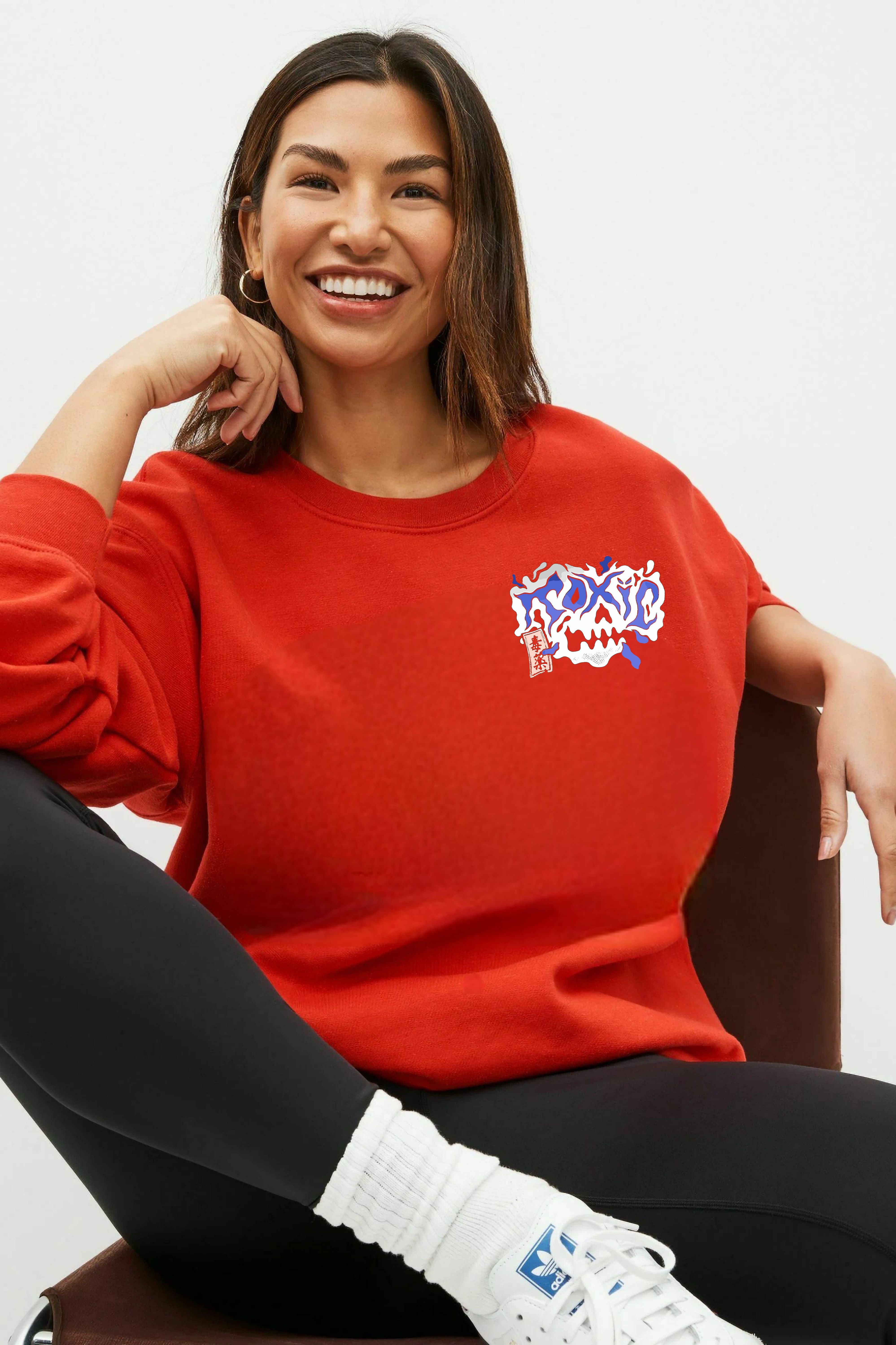 Toxic Printed Oversize Sweatshirt