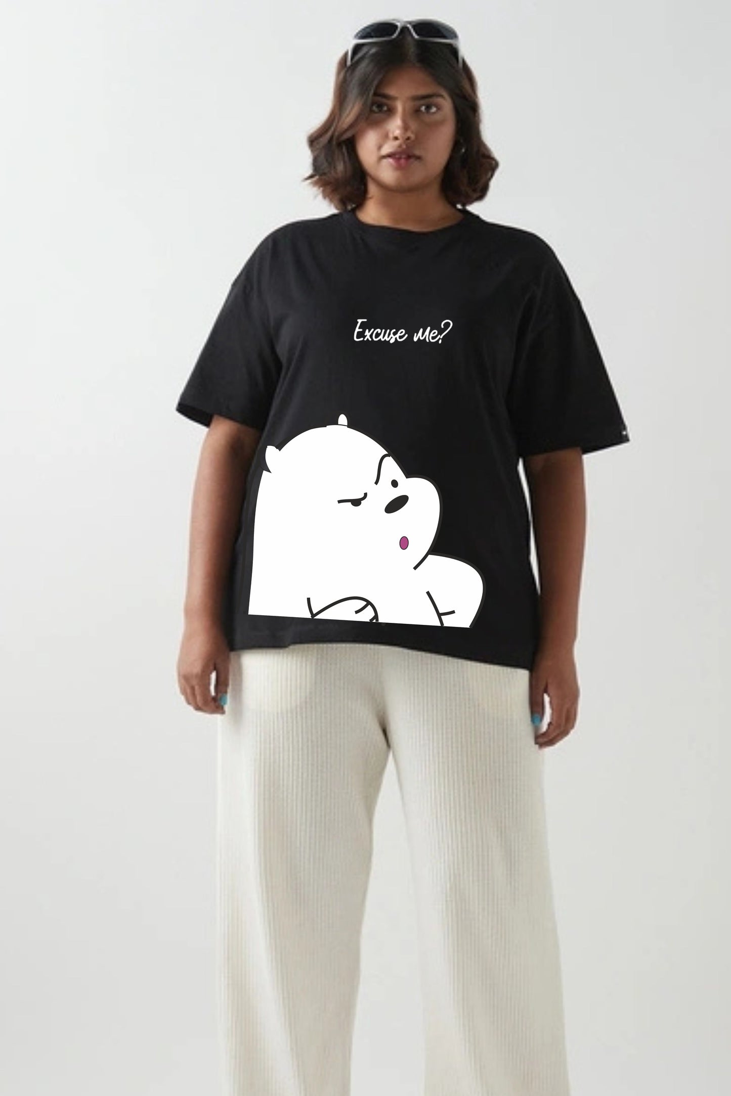 White Panda Plus Tee