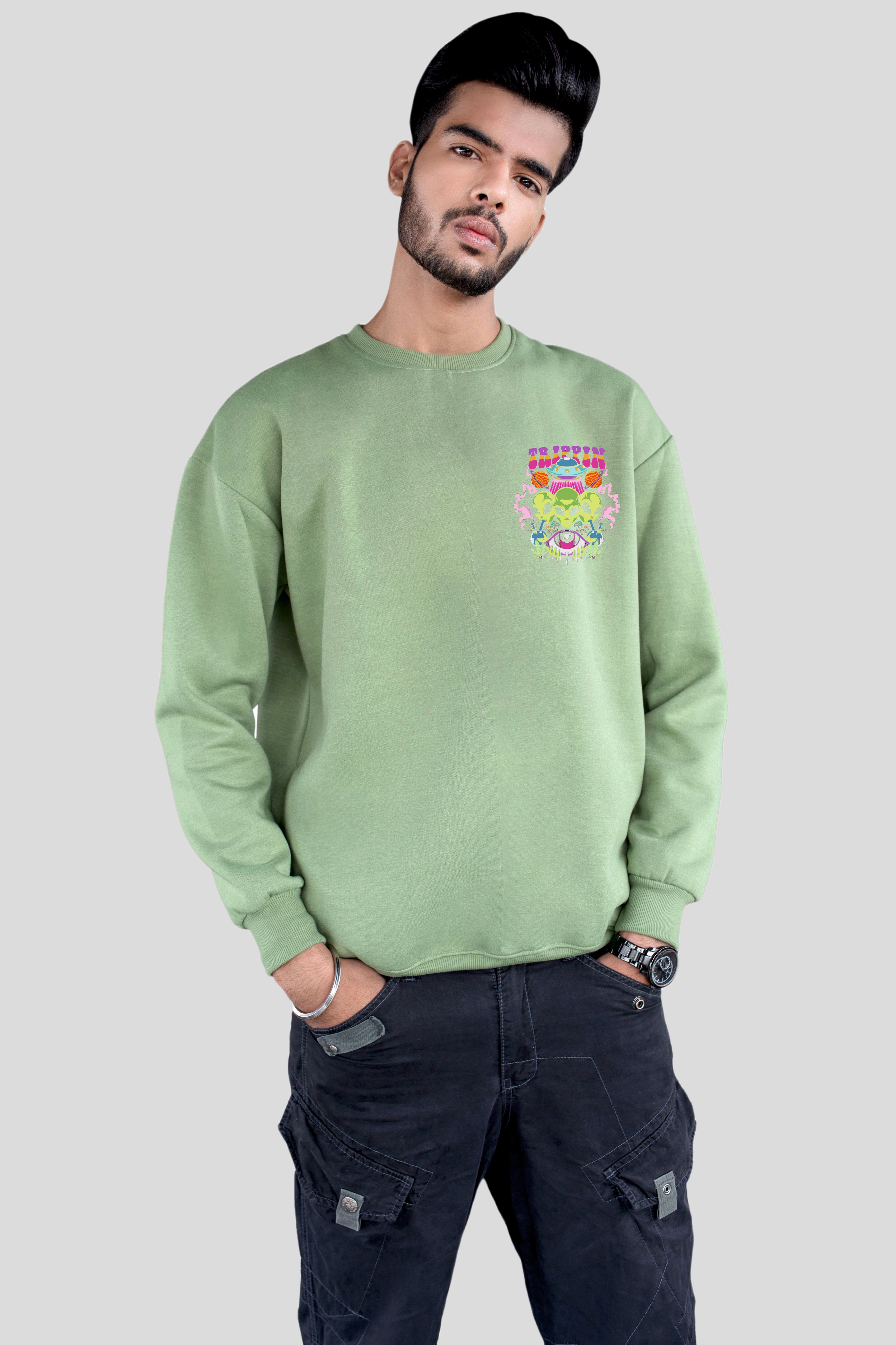 Trippin printed oversize sweatshirt