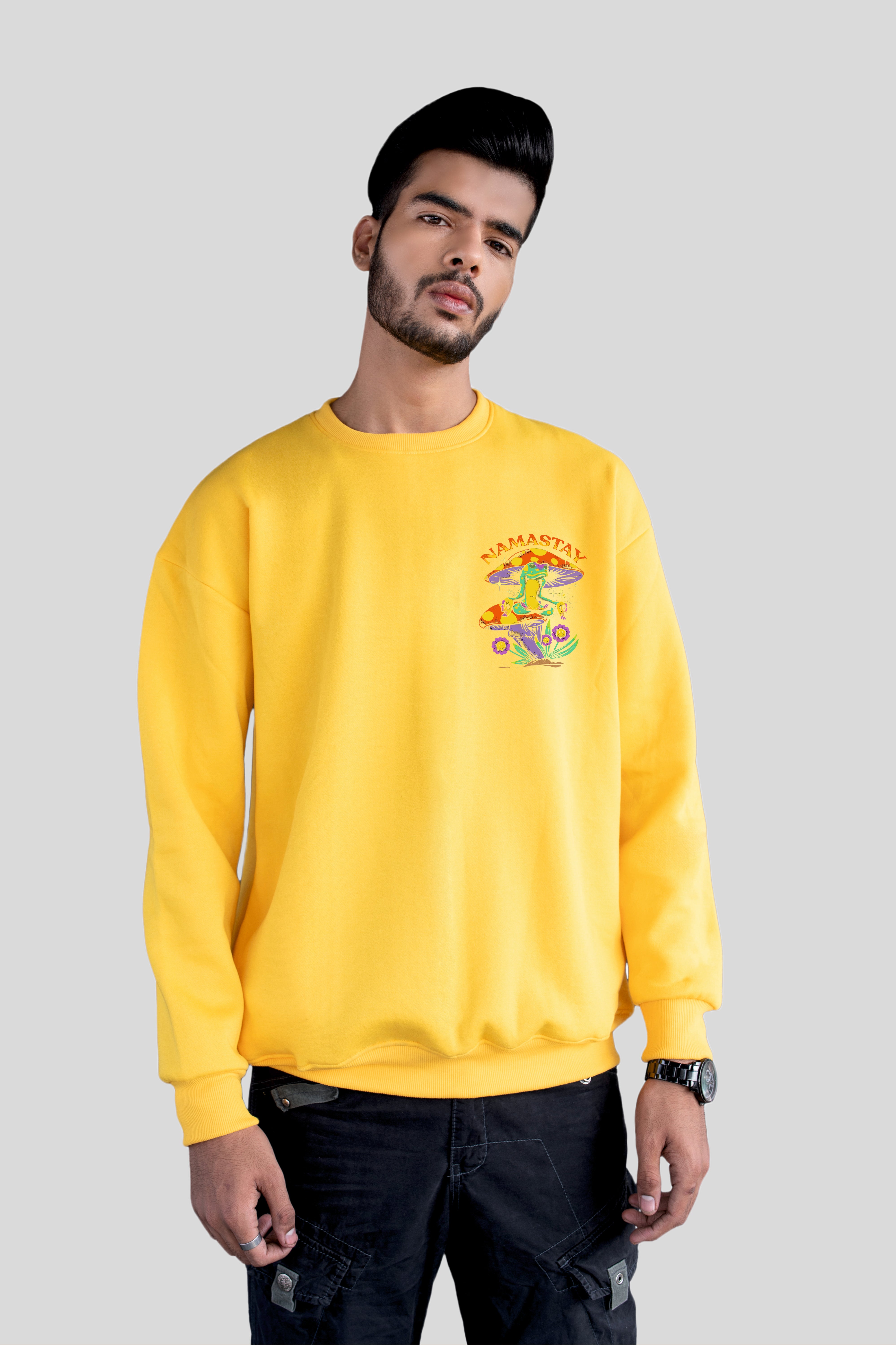 Namastay printed oversize sweatshirt