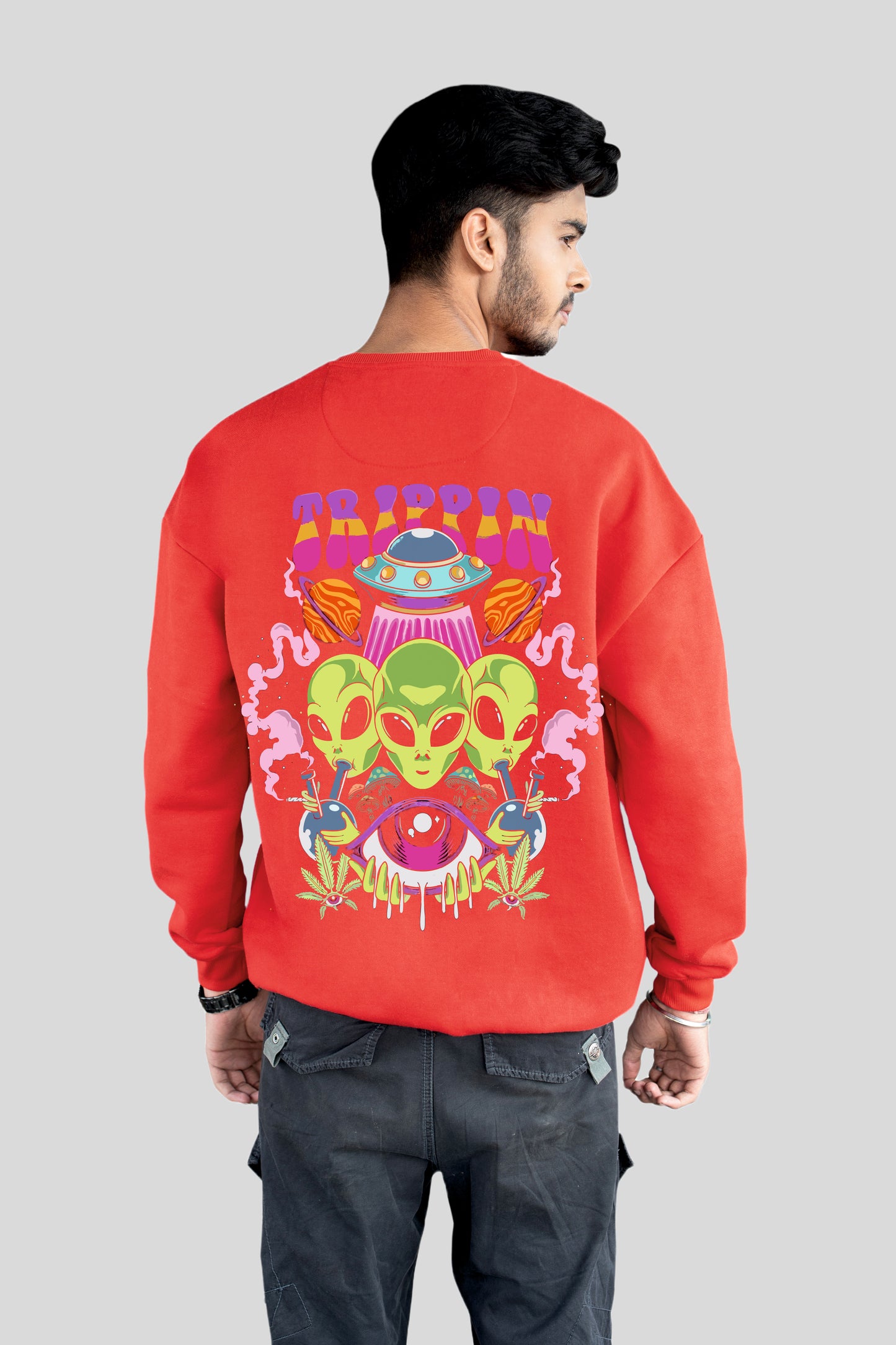 Trippin printed oversize sweatshirt
