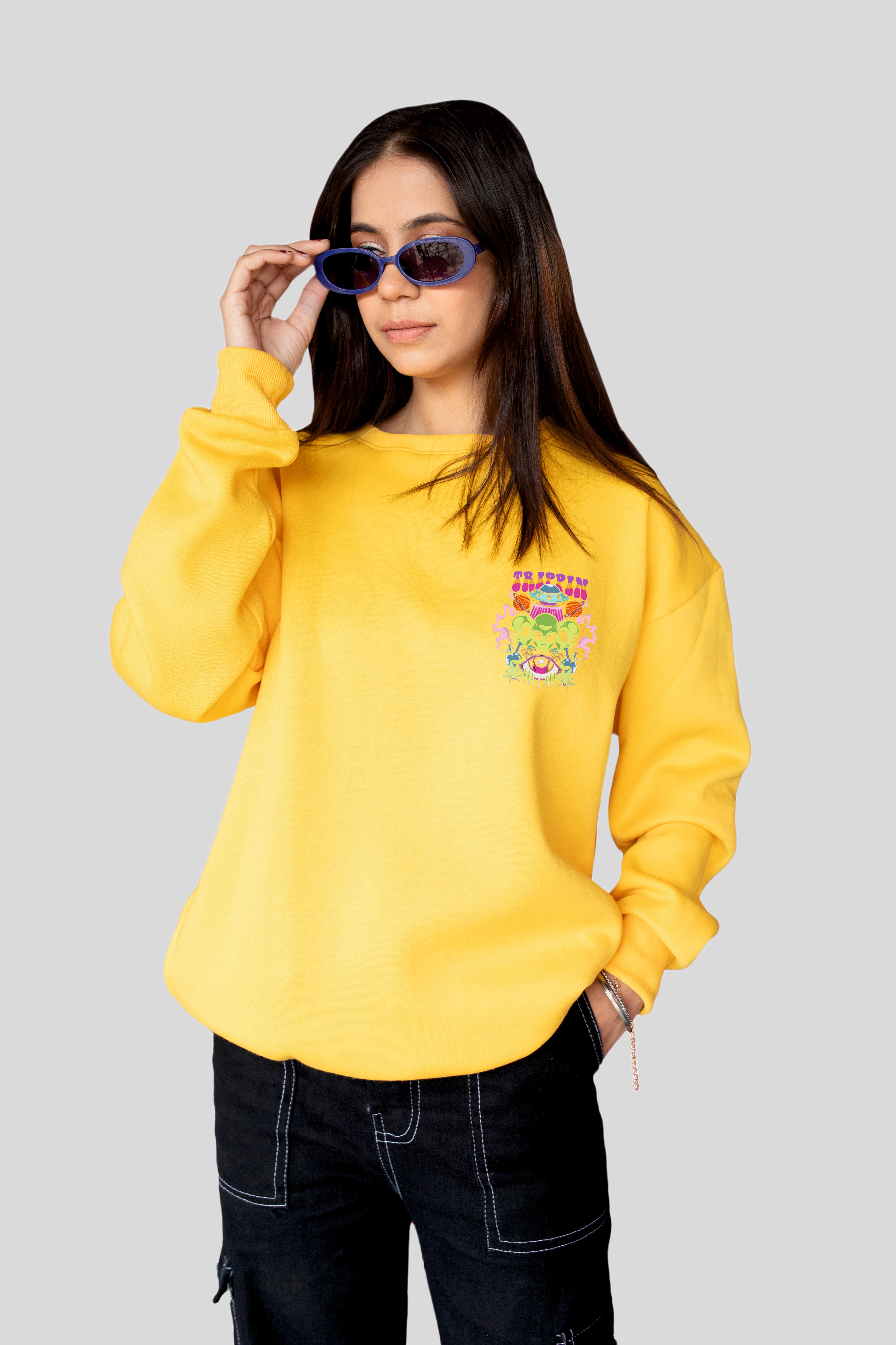 Trippin printed oversize sweatshirt