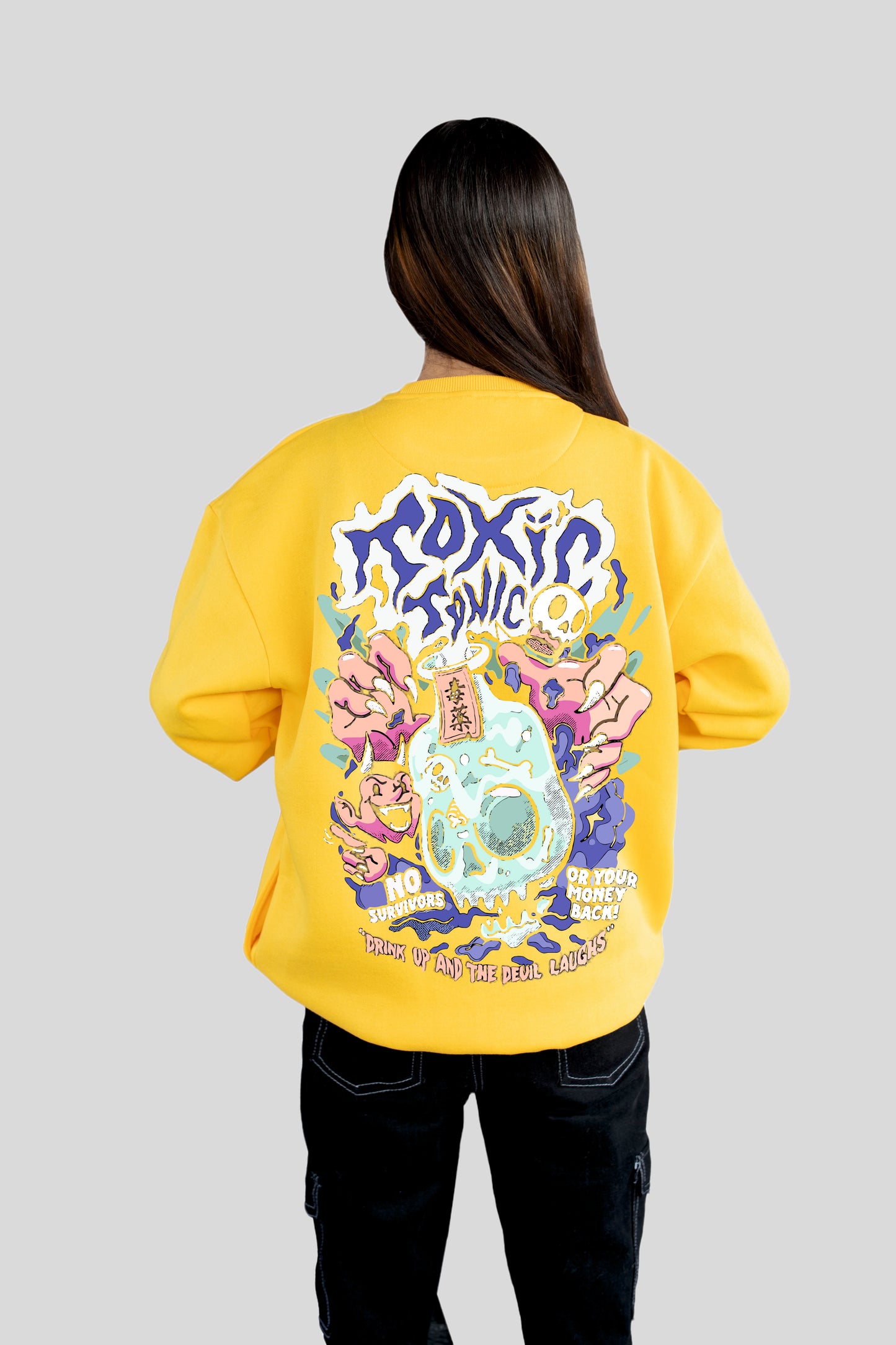 Toxic Printed Oversize Sweatshirt