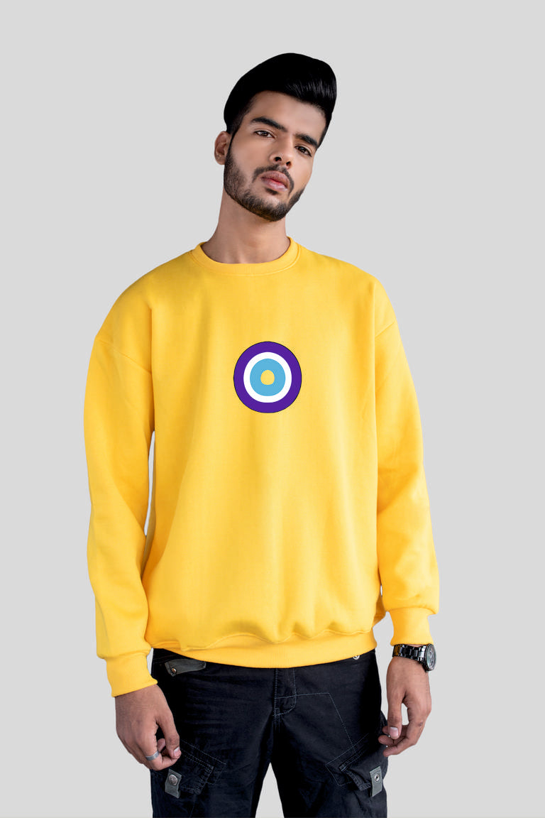 Evil eye printed oversize sweatshirt