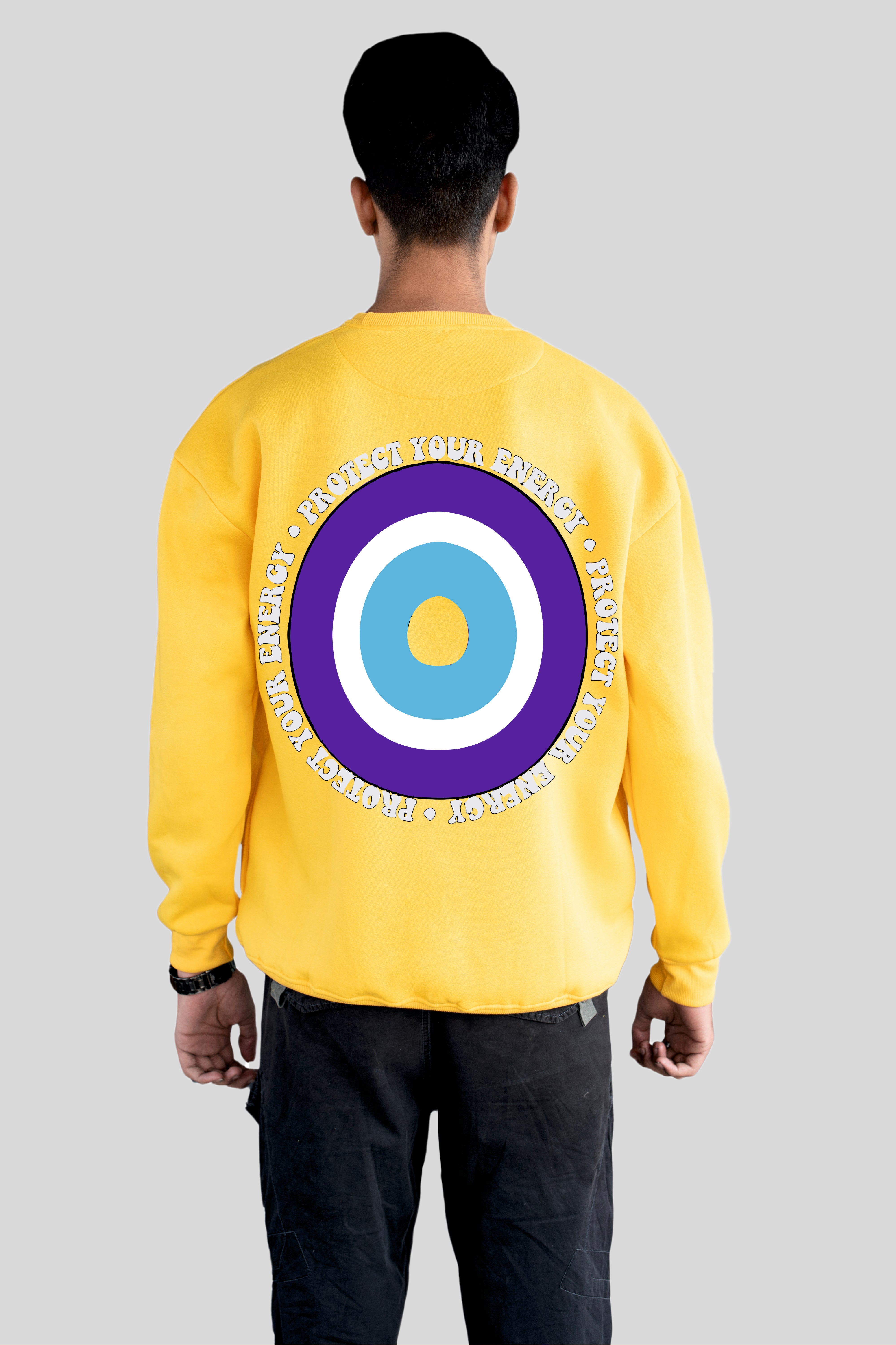 Evil eye printed oversize sweatshirt