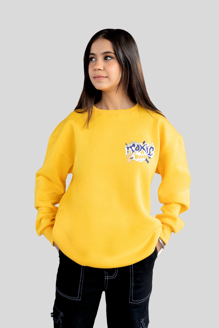 Toxic Printed Oversize Sweatshirt